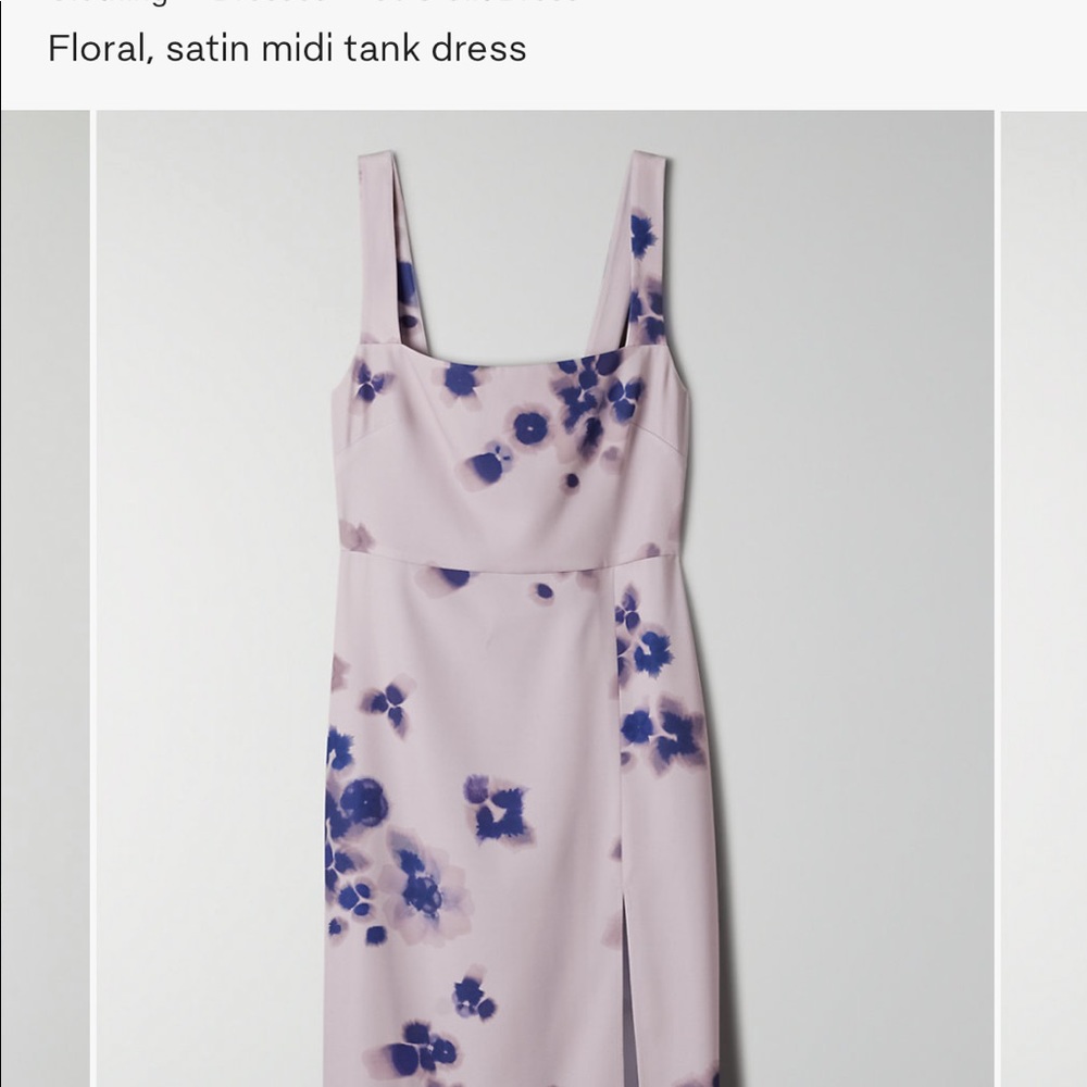 Babaton 90s Slit dress purple floral size 2